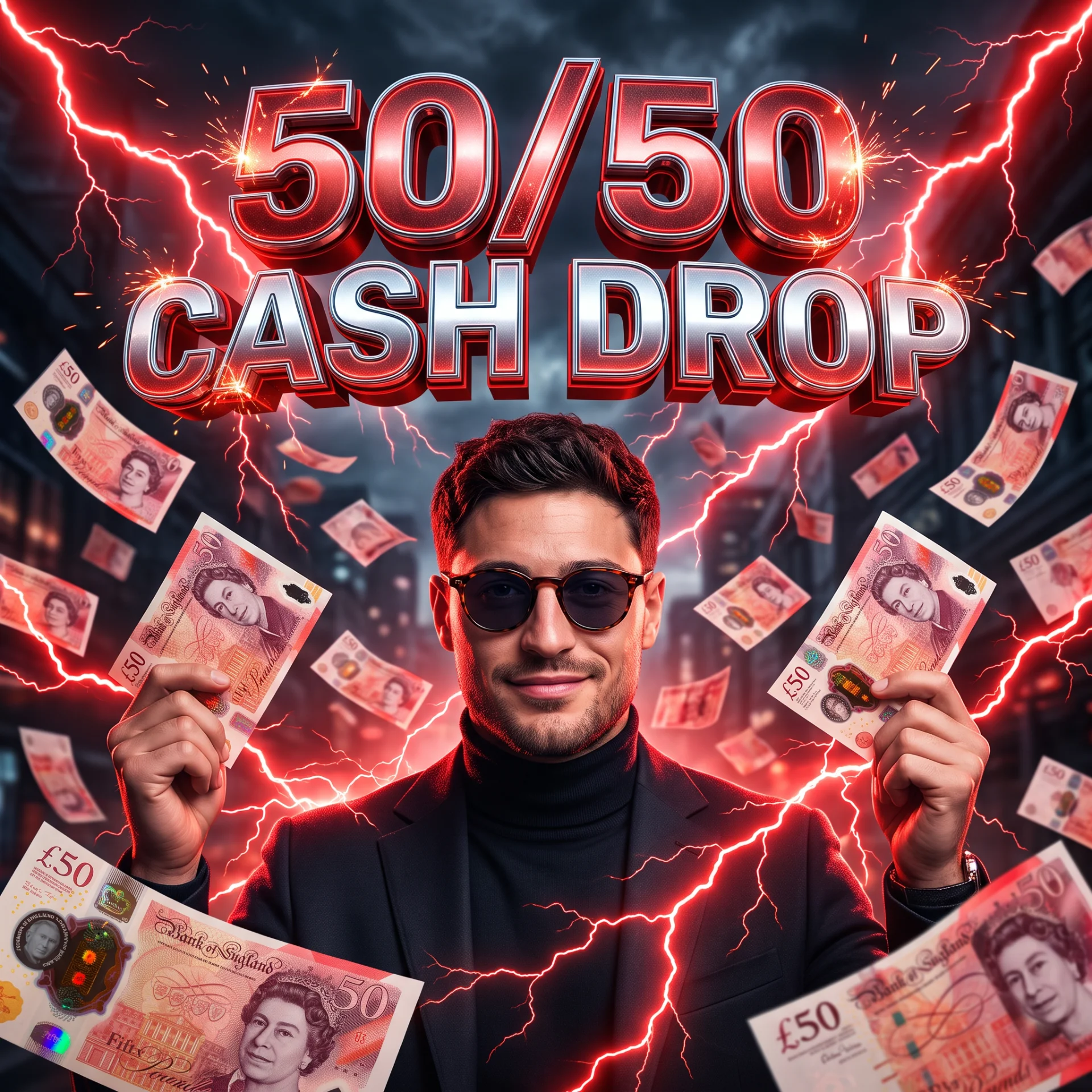 50:50 CASH DROP